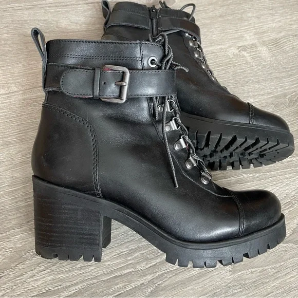 *Nine West Ursala Leather “Logger” Boot Sz 8 - Picture 2 of 11